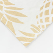 elegant faux goud tropisch anananaseppatroon fleece deken (Hoek)