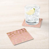 elegant faux goud tropisch anananaseppatroon kartonnen onderzetters (Insitu)