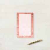 elegant faux goud tropisch anananaseppatroon post-it® notes (Op bureau)