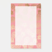 elegant faux goud tropisch anananaseppatroon post-it® notes (Voorkant)