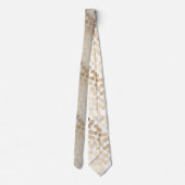 elegant faux goud tropisch anananaseppatroon stropdas (Achterkant)