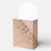 elegant faux gouden anananassepatroon polka-stippe bedankdoosjes (Geopend)
