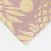 elegant faux gouden anananassepatroon polka-stippe fleece deken (Hoek)