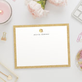 Elegant faux gouden roos gepersonaliseerd briefpap notitiekaartje