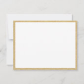 Elegant faux gouden roos gepersonaliseerd briefpap notitiekaartje (Achterkant)