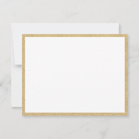 Elegant faux gouden roos gepersonaliseerd briefpap notitiekaartje (Achterkant)