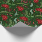 Elegant faux gouden waterverf rozen Pijnbessen Cadeaupapier (Hoek)