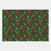 Elegant faux gouden waterverf rozen Pijnbessen Inpakpapier Vel (Voorkant 2)