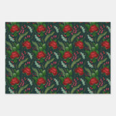 Elegant faux gouden waterverf rozen Pijnbessen Inpakpapier Vel (Voorkant)