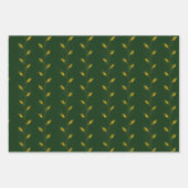 Elegant faux goudgroene waterverf roos w inpakpapier vel (Voorkant 3)