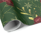 Elegant faux goudgroene waterverf rozen cadeaupapier (Rol Hoek)