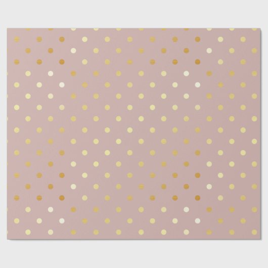 elegant faux goudroze polka stippen cadeaupapier (Vlak)