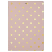 elegant faux goudroze polka stippen klembord (Achterkant)
