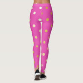 elegant faux goudroze polka stippen leggings (Achterkant)