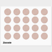 elegant faux goudroze polka stippen ronde sticker (Vel)