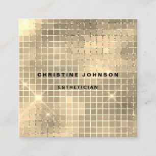 elegant FAUX-goudsequentie Vierkante Visitekaartje