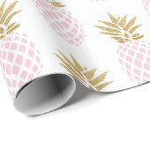 Elegant faux goudtropisch anananaseppatroon cadeaupapier (Rol Hoek)