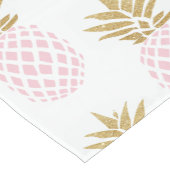 Elegant faux goudtropisch anananaseppatroon korte tafelloper (Hoek)