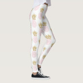 Elegant faux goudtropisch anananaseppatroon leggings (Rechts)