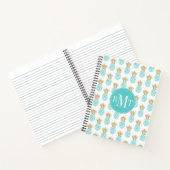 Elegant faux goudtropisch anananaseppatroon notitieboek (Binnen)