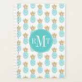 Elegant faux goudtropisch anananaseppatroon planner