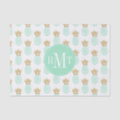 Elegant faux goudtropisch anananaseppatroon tissuepapier (Voorkant)