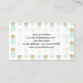 Elegant faux goudtropisch anananaseppatroon visitekaartje (Achterkant)