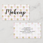 Elegant faux goudtropisch anananaseppatroon visitekaartje (Voorkant / Achterkant)