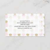 Elegant faux goudtropisch anananaseppatroon visitekaartje (Achterkant)