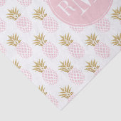 Elegant faux goudtropisch anananaspatroon tissuepapier (Detail)