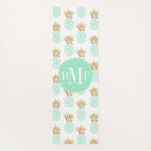 Elegant faux goudtropisch anananaspatroon yogamat (Achterkant)