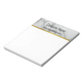 Elegant Faux Gray Marble Business Text Sjabloon Notitieblok (Linkerzijde)