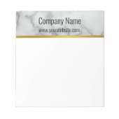 Elegant Faux Gray Marble Business Text Sjabloon Notitieblok (Voorkant)