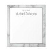 Elegant Faux Grey Marmer uit het bureau van Notitieblok (Voorkant)