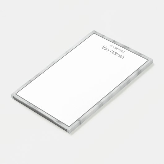 Elegant Faux Grey Marmer uit het bureau van Post-it® Notes (Schuin)