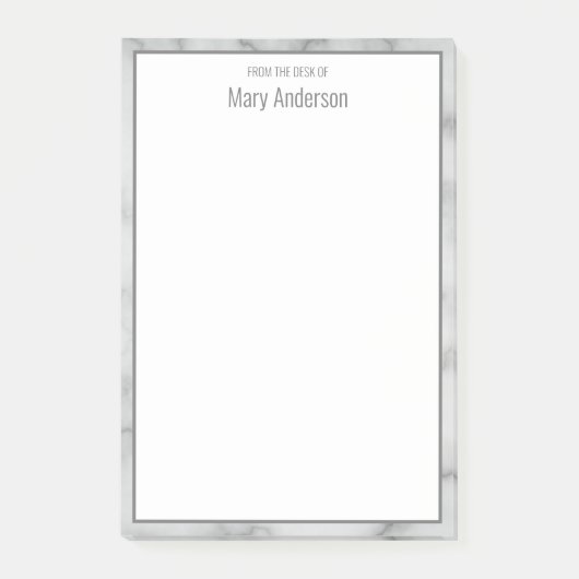 Elegant Faux Grey Marmer uit het bureau van Post-it® Notes (Voorkant)