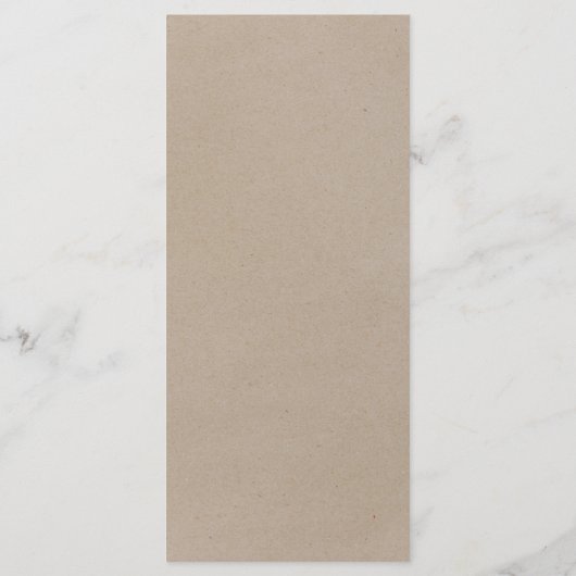 Elegant Faux Kraft Calligraphy Dinner Menu Kaart (Achterkant)