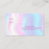 Elegant Faux Lashes Holographic Reference Card Aanbevelingskaartje (Achterkant)
