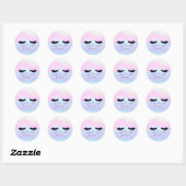 Elegant Faux Lashes Holographic Ronde Sticker (Vel)