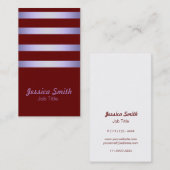 Elegant Faux Lavender Striped Modern Brown Chic Visitekaartje (Voorkant / Achterkant)