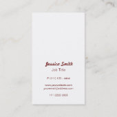 Elegant Faux Lavender Striped Modern Brown Chic Visitekaartje (Achterkant)