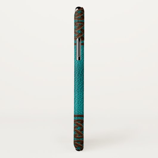 Elegant Faux Leather Celtic knot design Case-Mate iPhone Case (Achterkant / rechts)