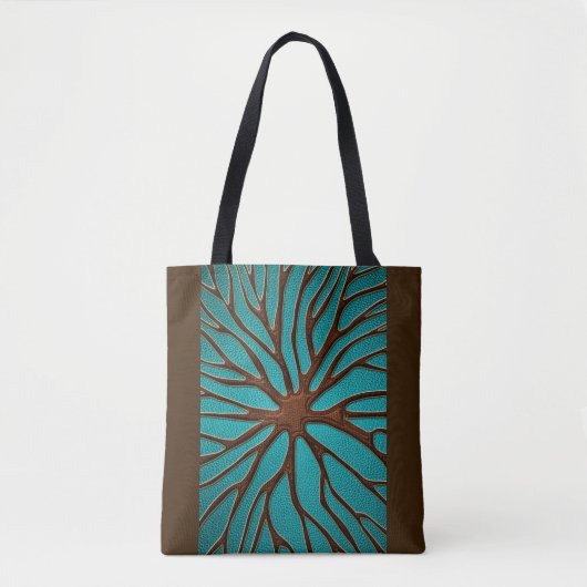 Elegant Faux Leather Oriental Root Design Tote Bag (Voorkant)