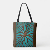 Elegant Faux Leather Oriental Root Design Tote Bag (Achterkant)