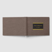 Elegant faux leder Memorial Guest Book Gastenboek (Volledig)