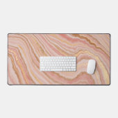 Elegant Faux Marble Pale Blush, Pink, Sand Bureaumat (Keyboard & Muis)