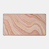 Elegant Faux Marble Pale Blush, Pink, Sand Bureaumat (Voorkant)
