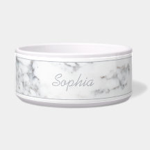 Elegant Faux Marble Texture & Custom Pet Name