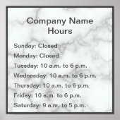 Elegant Faux Marble Uours Poster (Voorkant)