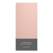 Elegant Faux Metaal Grijs WhiteLine Salon prijslij Reclamekaart (Achterkant)